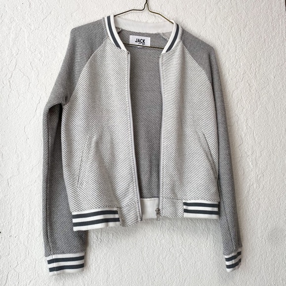 Jack by BB Dakota Grey Zip Up Sports Style Jacket - Picture 5 of 7